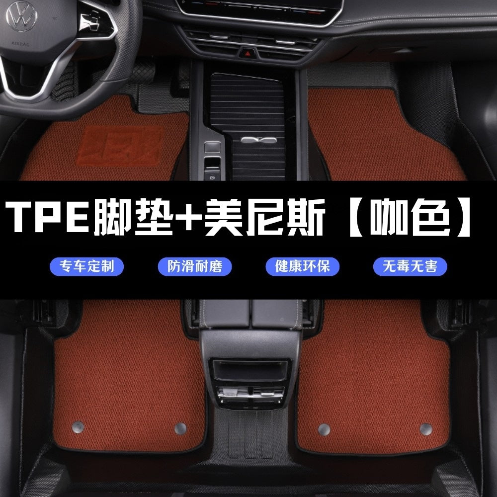 TPE汽车脚垫专车专用环保无味防水耐磨防滑汽车注塑tpe脚垫全包围