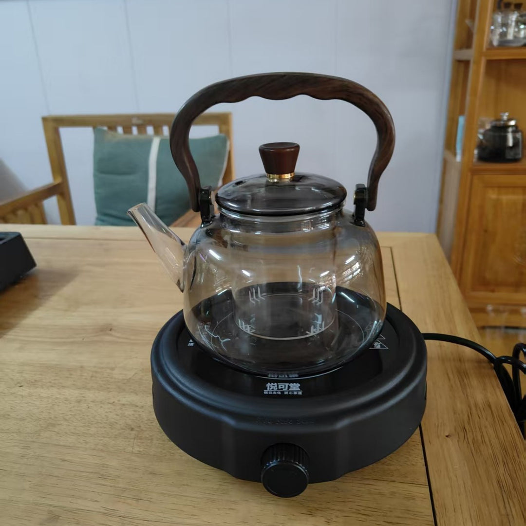 加厚耐热玻璃提梁壶现代简约耐高温大容量蒸煮茶壶电陶炉专用壶