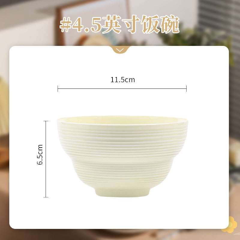 KANGMO Cream Style Ceramic Bowl Set - Minimalist Tableware Housewarming Gift