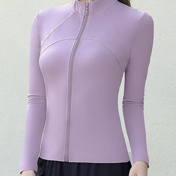 运动外套女新款瑜伽服上衣外套女跑步服健身服速干长袖