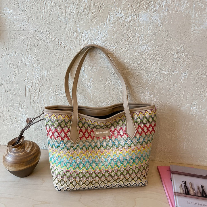 Single Shoulder Tote Bag Women Stylish Large Capacity Casual New