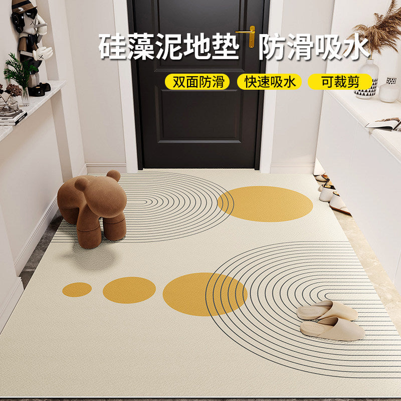 玄关换鞋蹭土硅藻泥地垫家用吸水速干入户门地垫轻奢进门防滑脚垫