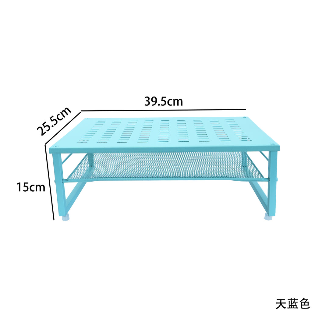 Dual Monitor Stand with Storage – Desktop Computer Riser & Office Organizer