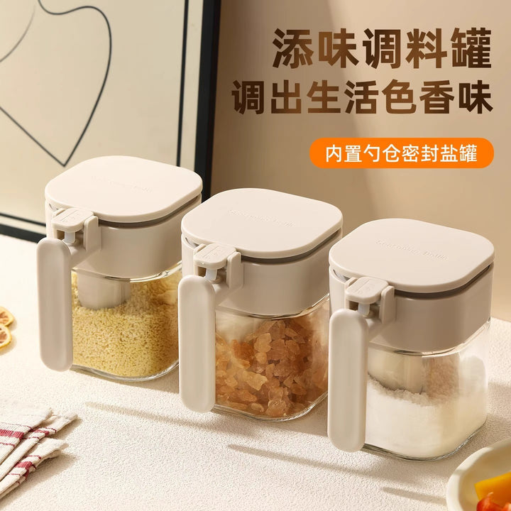 厨房调料罐家用调料瓶密封盐罐防潮调料收纳盒孜然玻璃调料盒