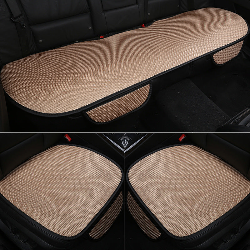 Ice Silk Cool Car Seat Cushion – 3-Piece No-Backrest Breathable Non-Slip Single Pad
