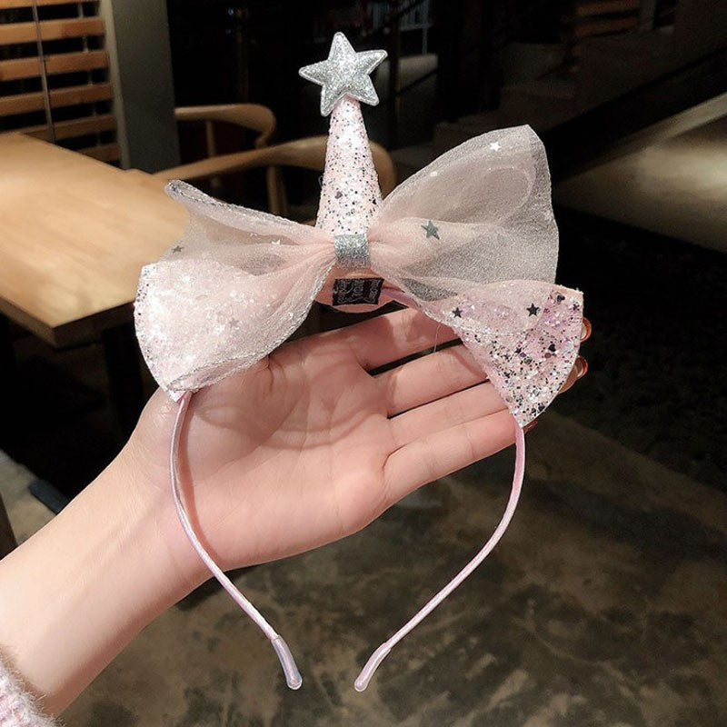 冰雪公主发饰魔法棒套装女孩饰品长头纱皇冠发箍生日礼物儿童头饰