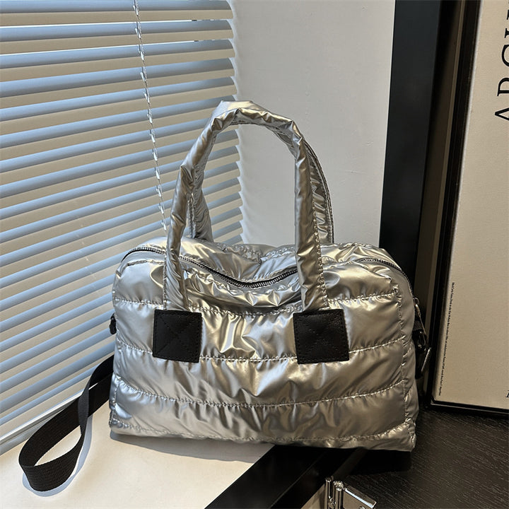 Cotton Fashion Casual Single Shoulder Crossbody Handheld Tote Women's Bag Winter New Large Capacity Fashio