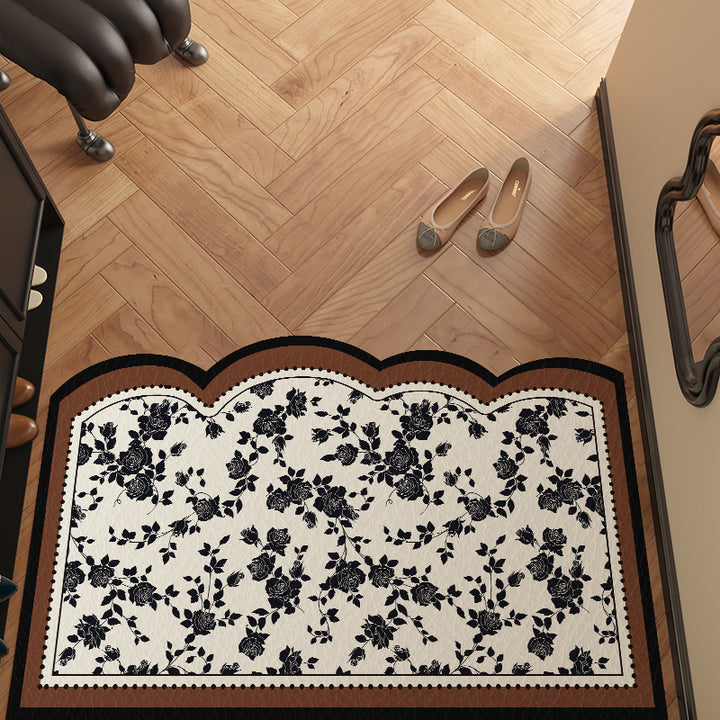 French Vintage Floor Mat Entryway Door Mat pvc Stain Resistant Non Slip Premium Quality