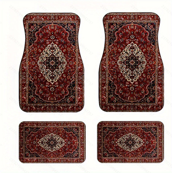 Vintage Car Foot Mat Carpet 4 Piece Set Stain Resistant Floor Mat TEMUFoot Mat Wholesale