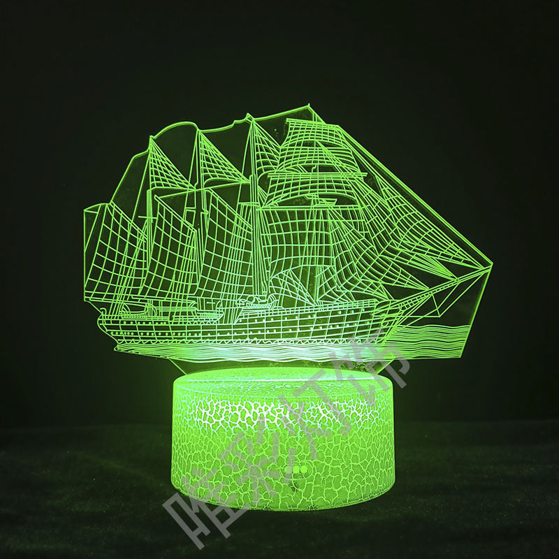 爆款3D小夜灯游戏手柄爱心熊台灯桌面摆件创意圣诞节万圣创意投影