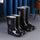 Men's Waterproof Anti-Slip Rain Boots – Thickened Fleece-Lined Work Safety Boots