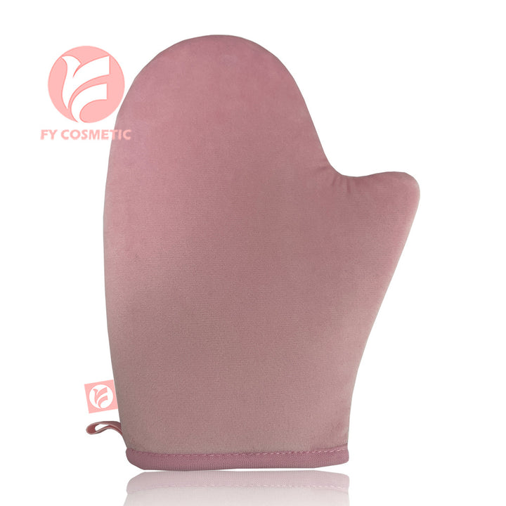 亚马逊热销美黑涂油手套套装免晒美黑涂抹身体乳植绒手套抹油工具