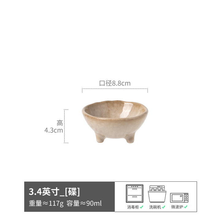 Dish Japanese Style Ceramic Dish Home Pot Special Small Bowl Creative Tableware Dish Dish