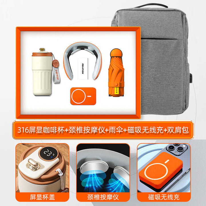 商务礼品套装咖啡杯颈椎仪礼盒活动创意礼品定制LOGO伴手礼送客户