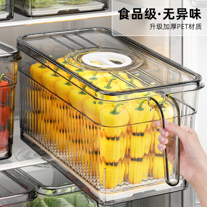 冰箱储物盒收纳盒整理盒冷冻专用食品级保鲜盒厨房蔬菜鸡蛋储物盒