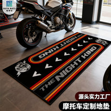 摩托车尼龙地垫川崎哈雷印花橡胶垫发烧友防油防污越野机车专用垫