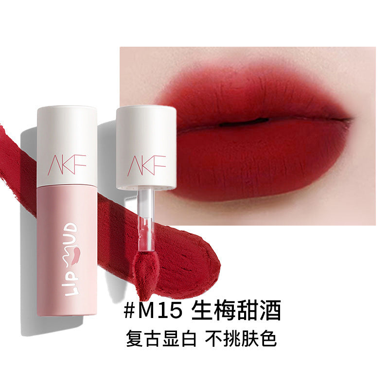AKF Lip Mud Lipstick Women's Transfer-Proof Matte Lip Gloss