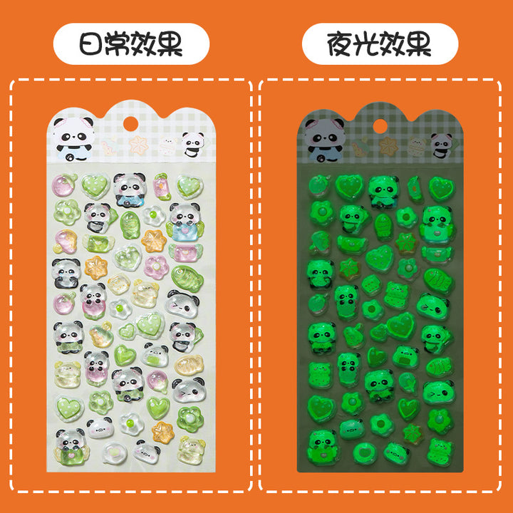 3 D Glow-in-Dark Crystal Diamond Stickers – Kids Cartoon Phone Case Decoration Stickers