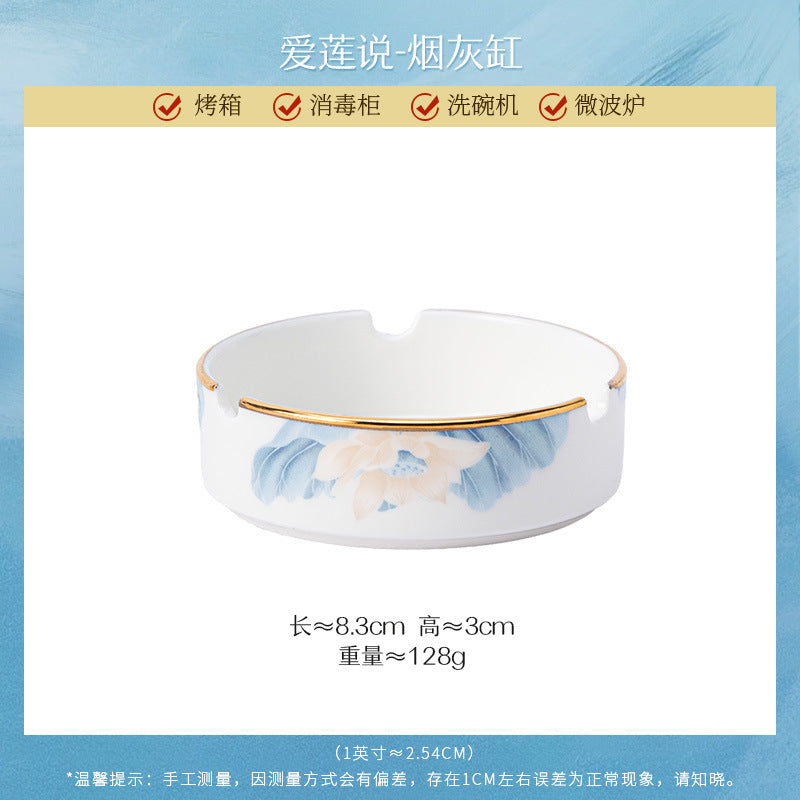 景德镇骨瓷定制餐具礼品套装2026新款高级感陶瓷碗盘碗碟套装家用