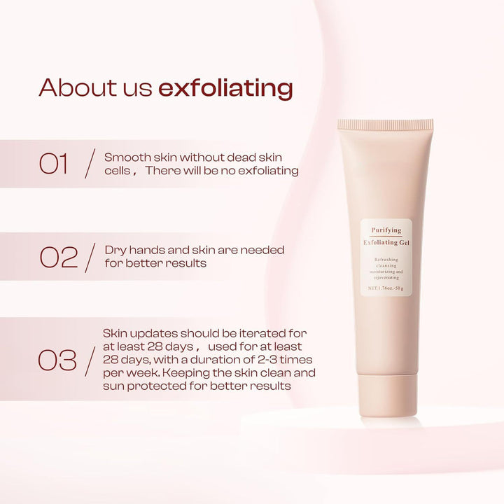Facial & Body Exfoliating Scrub Gel – Deep Pore Cleansing Purifying Skincare