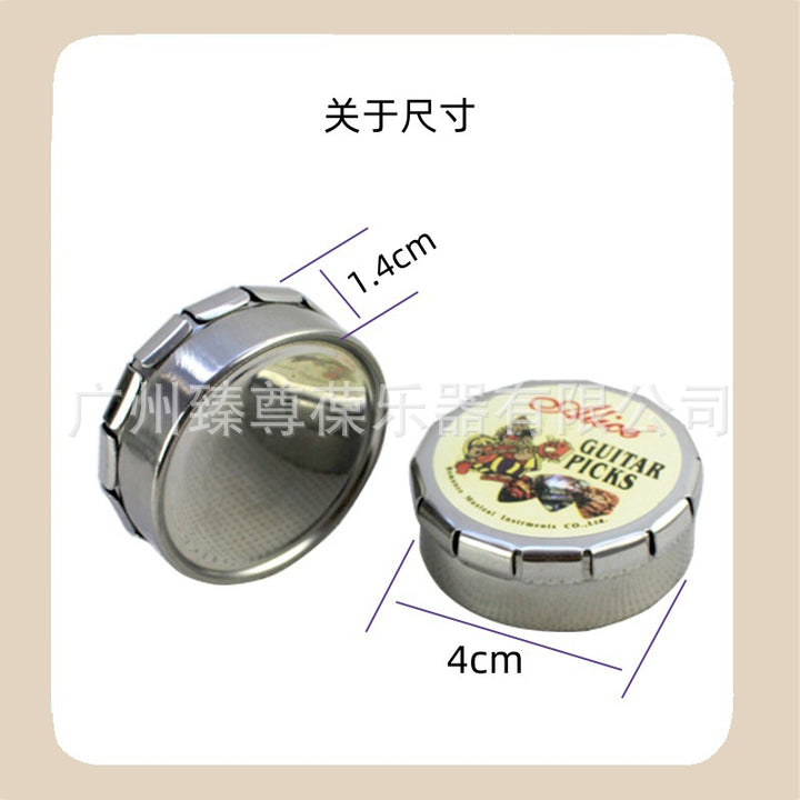 A011C爱丽丝小圆金属拨片盒 12片装  内装多规格拨片Ali