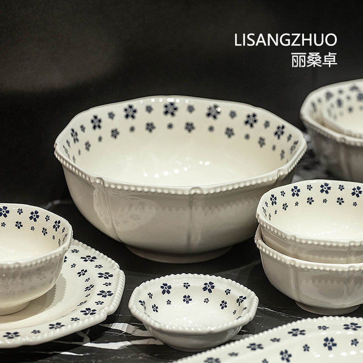 侘寂风餐具套装碗碟盘家用碗高级感碗盘碟筷乔迁简约高颜值餐具
