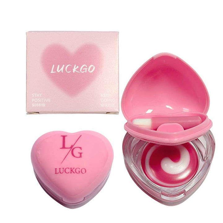 LUCKGO爱心焕亮双色唇膜  粉嫩滋润补水保湿润唇少女秋冬平价美妆