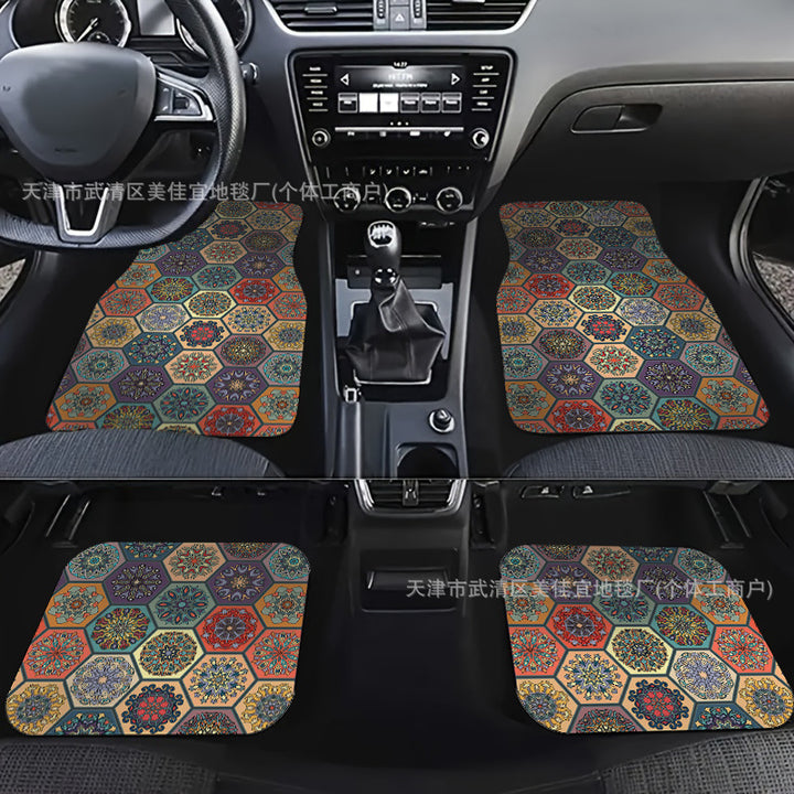 Vintage Car Foot Mat Carpet 4 Piece Set Stain Resistant Floor Mat TEMUFoot Mat Wholesale