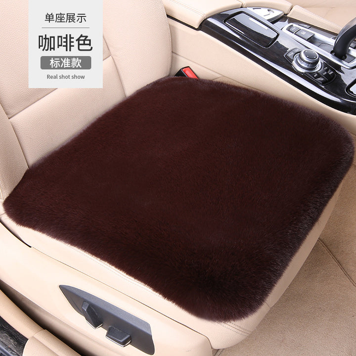 Thickened Winter __NS 99__h Car Seat Cushion – 3-Piece Backrest Short Fur Single Seat Cover