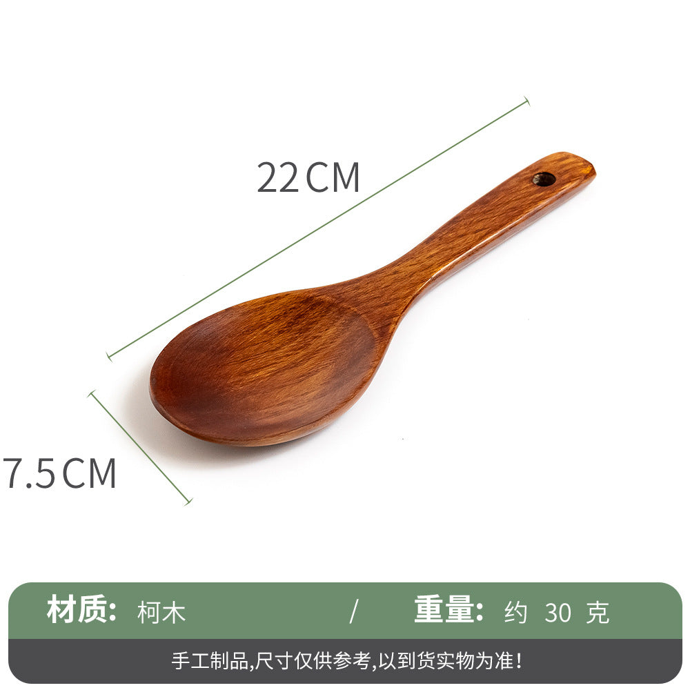 热销款柯木长柄木勺木铲子烧菜锅铲不粘锅铲炒菜汤勺木质厨具套装