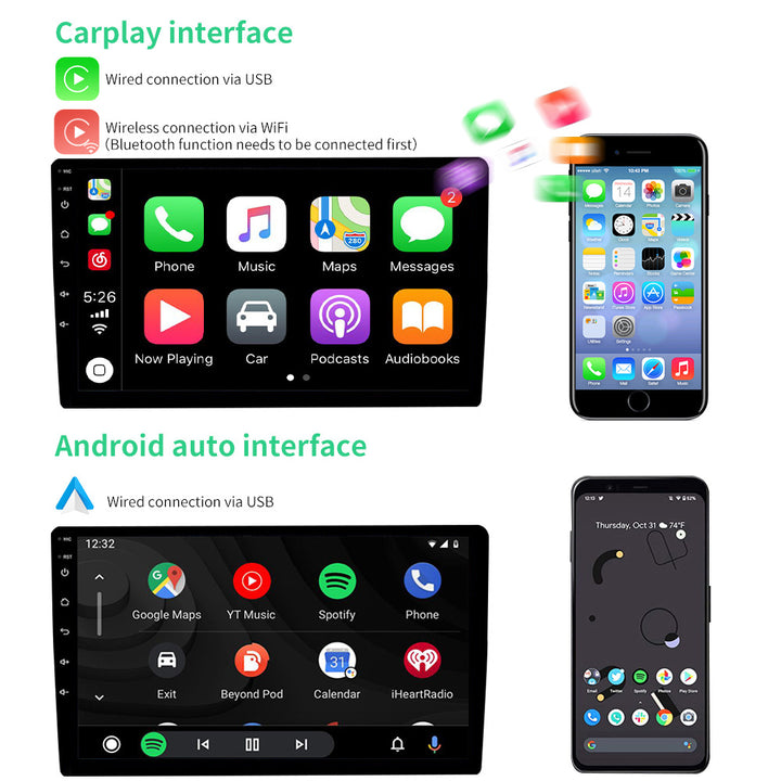 7"/9"/10" Car DVD Player with Android Navigation & Car Play