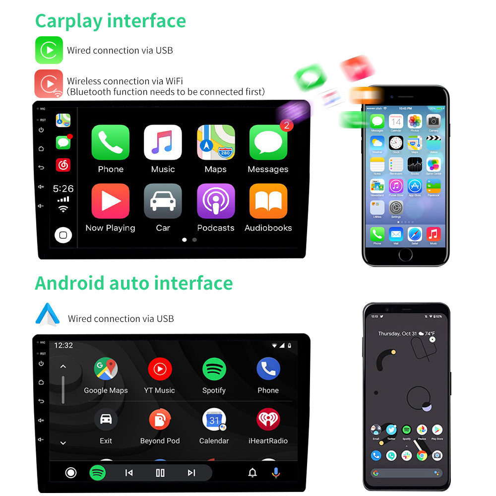 7寸9寸10寸车载DVD播放器汽车中控CarPlay百变通用机安卓大屏导航