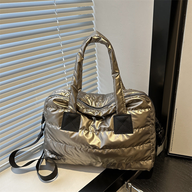 Cotton Fashion Casual Single Shoulder Crossbody Handheld Tote Women's Bag Winter New Large Capacity Fashio