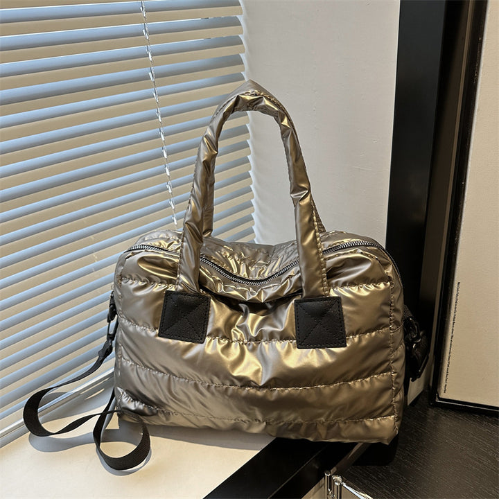 Cotton Fashion Casual Single Shoulder Crossbody Handheld Tote Women's Bag Winter New Large Capacity Fashio