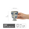 手绘粗陶无把杯复古杯子批发日式陶瓷高脚杯家用水杯餐厅茶杯酒杯