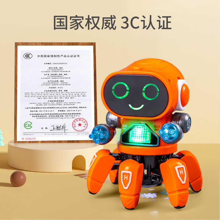 Electric Dancing Six-Claw Robot Toy – Smart Light & Sound Effects Kids Toy
