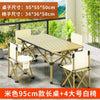 Outdoor Camping Folding Table & Chair Set – Portable Picnic Egg Roll Table Complete Kit