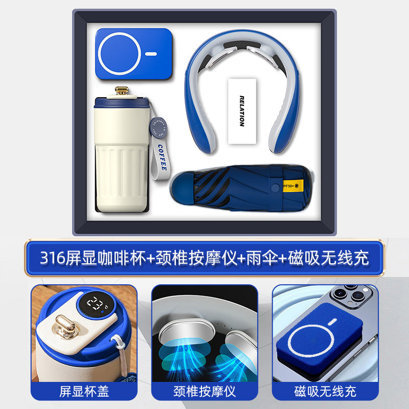 商务礼品套装咖啡杯颈椎仪礼盒活动创意礼品定制LOGO伴手礼送客户