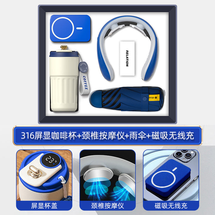 商务礼品套装咖啡杯颈椎仪礼盒活动创意礼品定制LOGO伴手礼送客户
