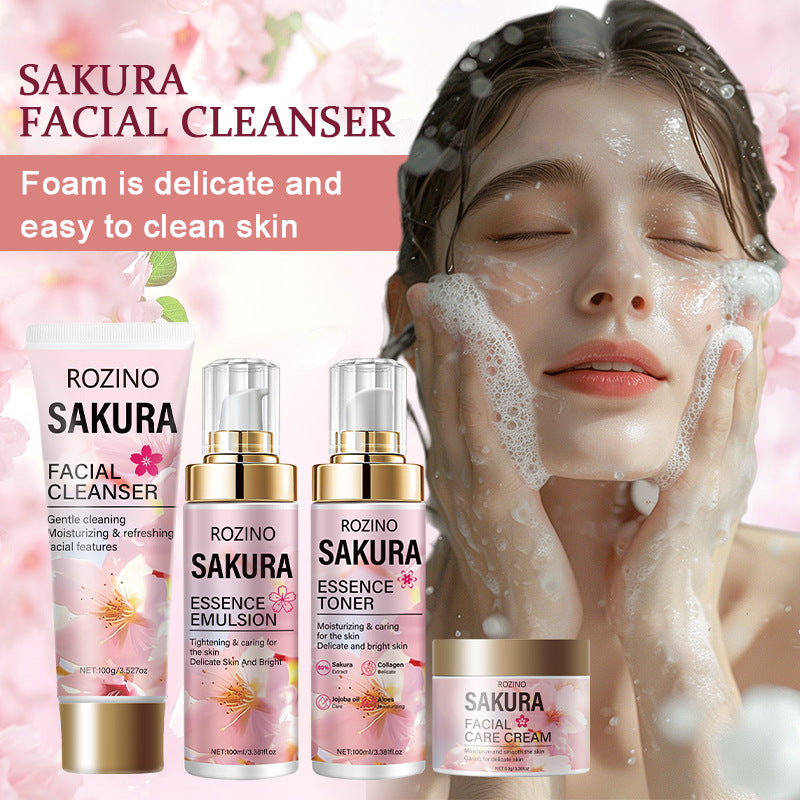 ROZINO Cherry Blossom Moisturizing Hydrating Set Factory Wholesale