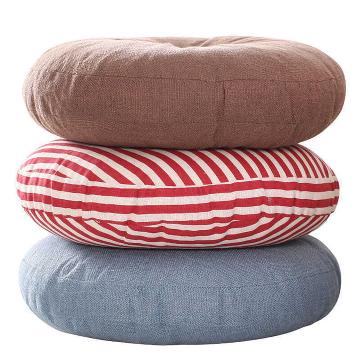 Large Linen Seat Cushion Thickened Japanese Style Seat Cushion