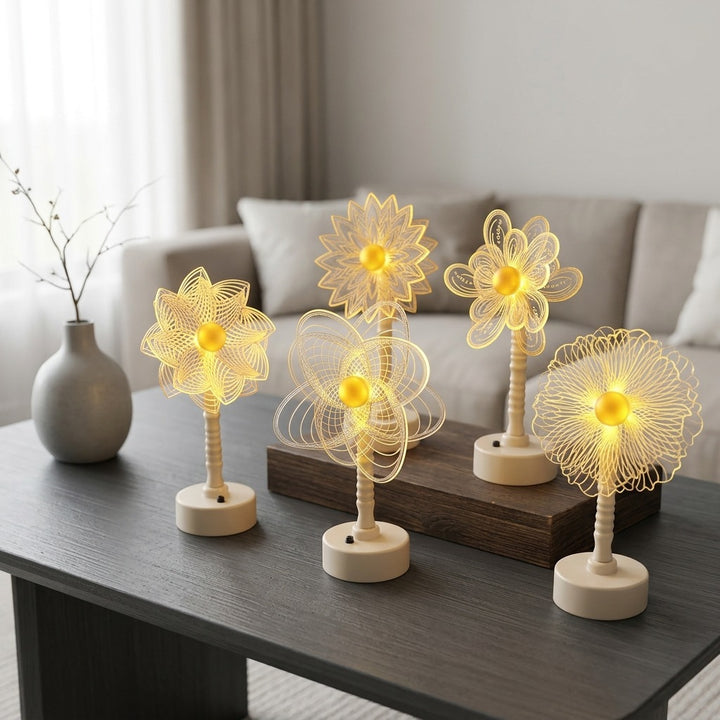 LED Acrylic Atmosphere Night Lamp – Creative Luxury Bedroom Bedside Desk Decoration Light