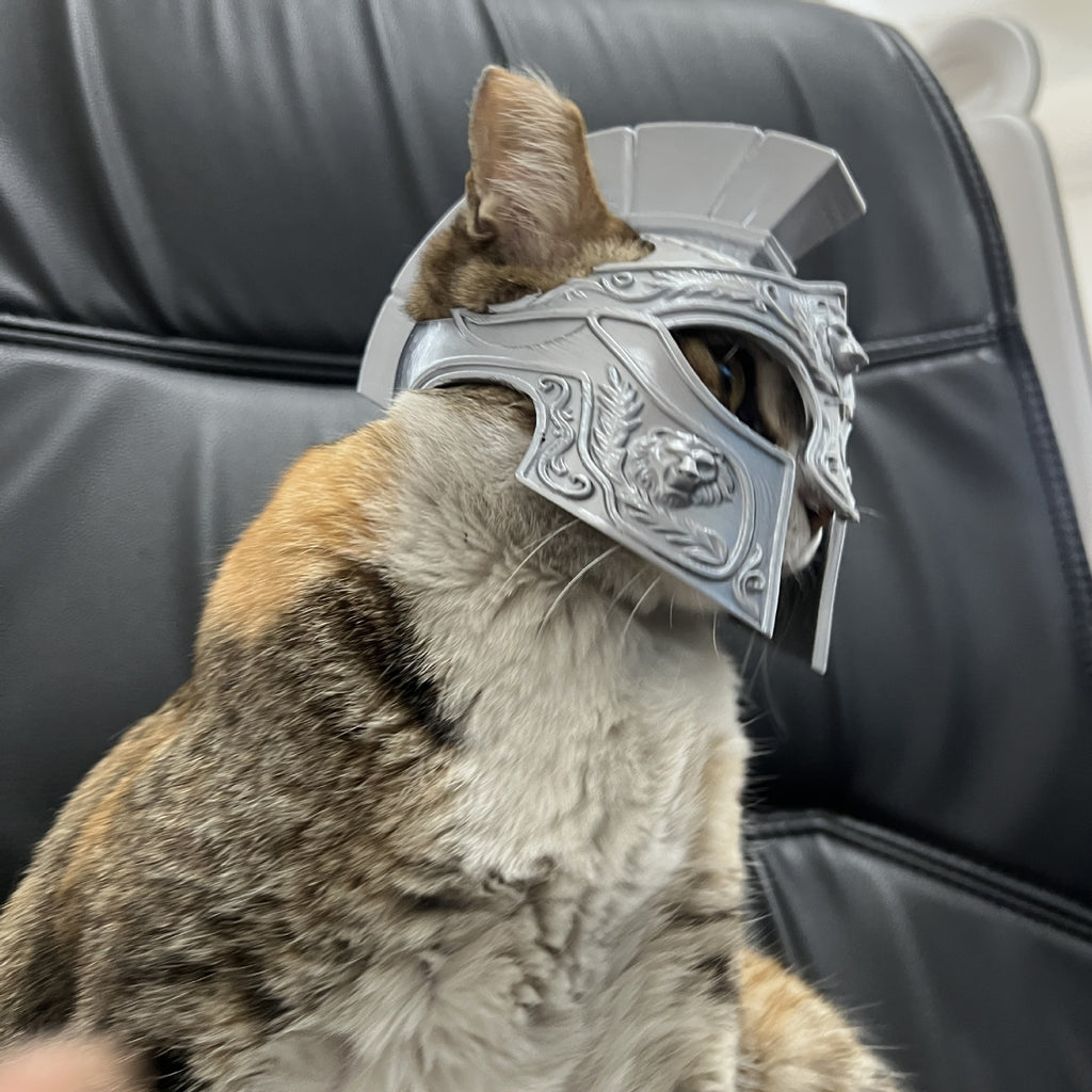 罗马百夫长猫头盔猫咪角色扮演用具 Roman centurion cat helmet