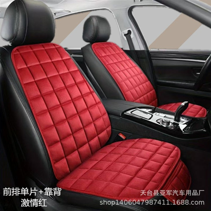 Winter 3-Piece No-Backrest __NS 99__h Car Seat Cushion – Front Non-Slip Grid Pattern