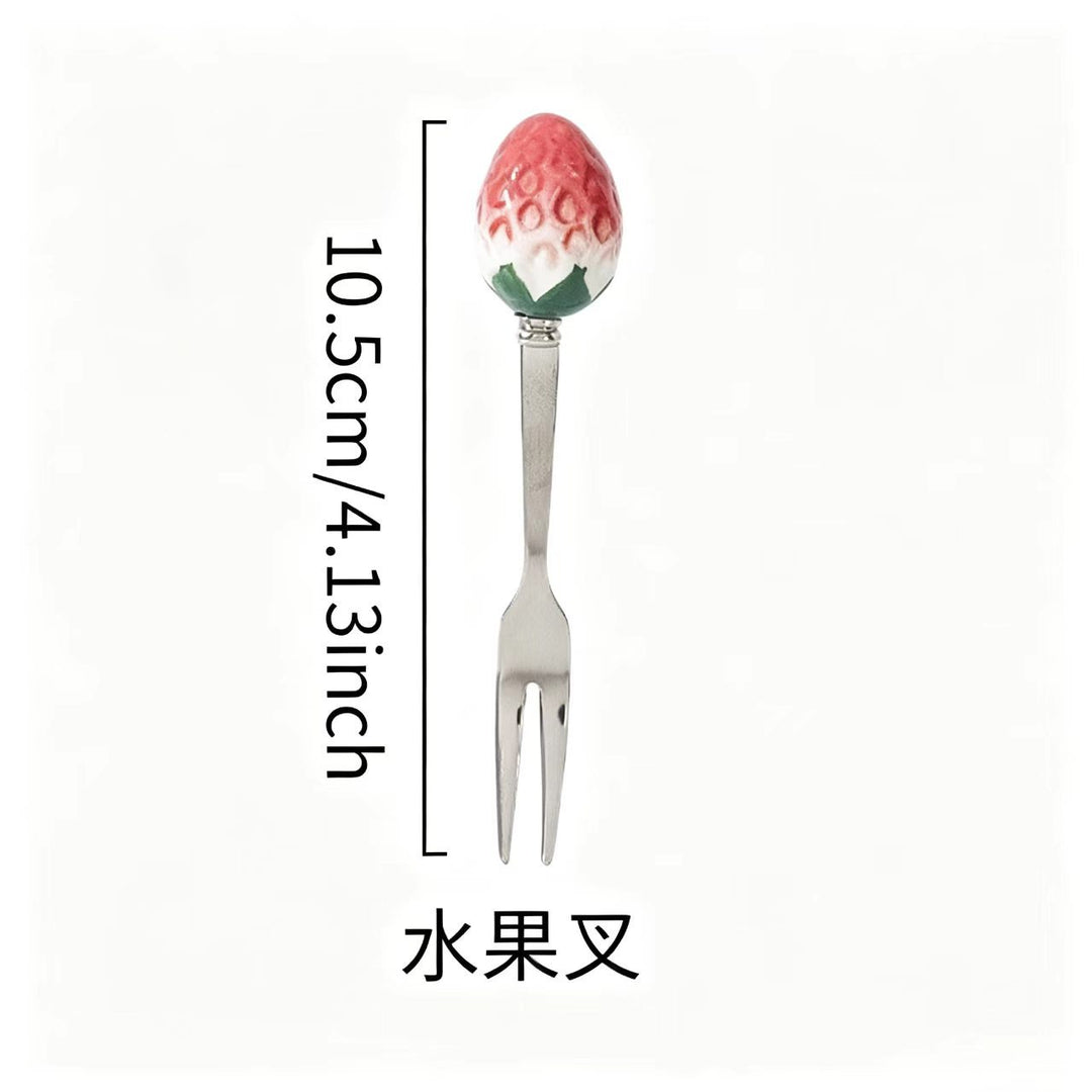 高温釉下彩陶瓷餐具 原创手绘草莓外贸出口陶瓷 创意家用派对餐具