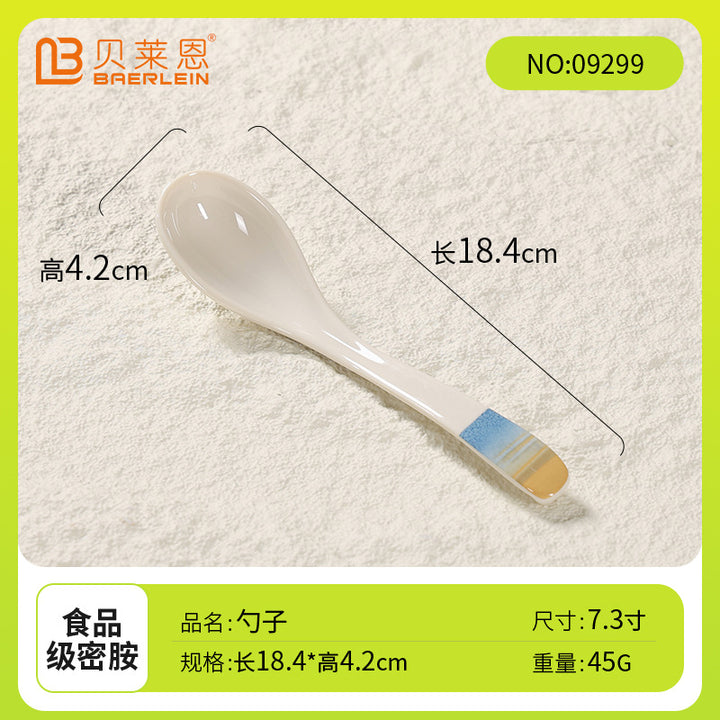 密胺餐具高档盘碗碟套装商用酒店专用高级感摆台四件套盘新款餐具