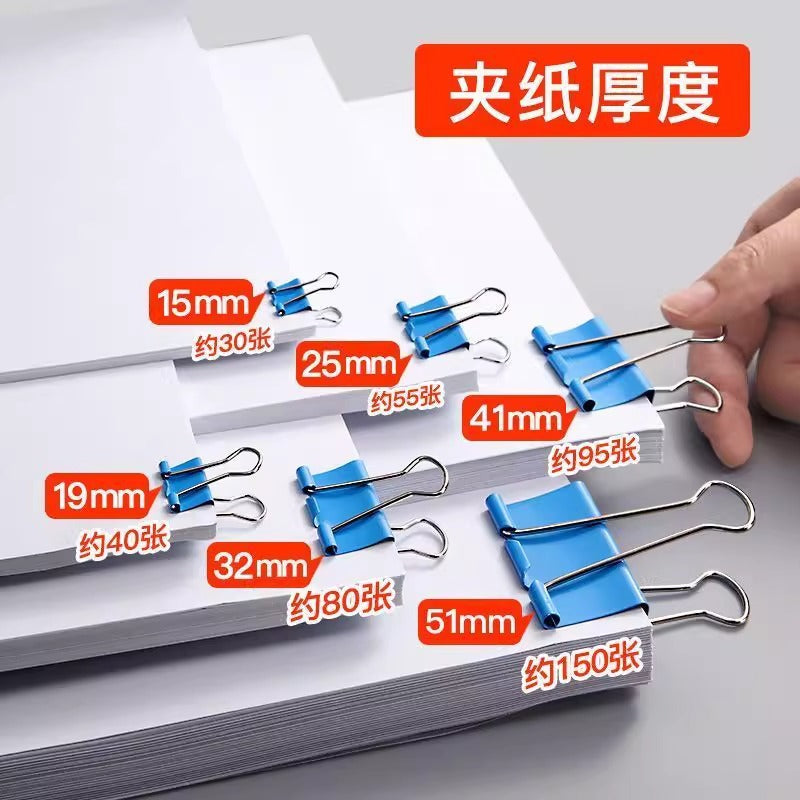 Large Colorful Binder Clips Pack – Ticket File Paper Clips for Office Use