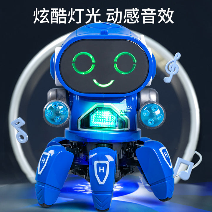 Electric Dancing Six-Claw Robot Toy – Smart Light & Sound Effects Kids Toy
