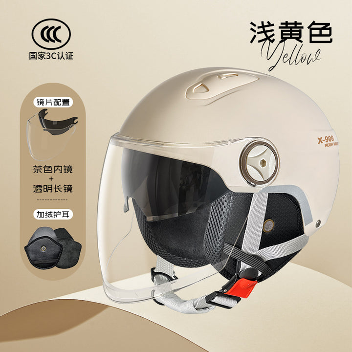 3 C Helmet Motorcycle Men's Women's