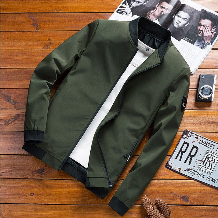 Men's Spring Korean Style Slim Fit Jacket Men Youth Plus Size Men